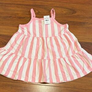 Hanna Andersson Pink and White Striped Tank Top